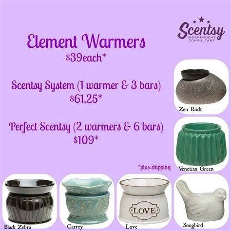 Element Warmers Scentsy Scentsy Warmer Fragrance Wax