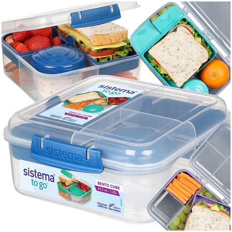 Niadani Wka Sistema Lunchbox Pojemnik Box Bento Ml Z Przegr Dkami