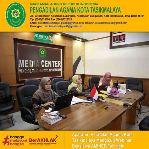 Aparatur Peradilan Agama Kota Tasikmalaya Mengikuti Webinar Beasiswa