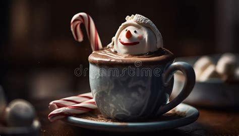 Sweet Winter Celebration Homemade Cookies And Hot Chocolate Generated By AI Stock Illustration