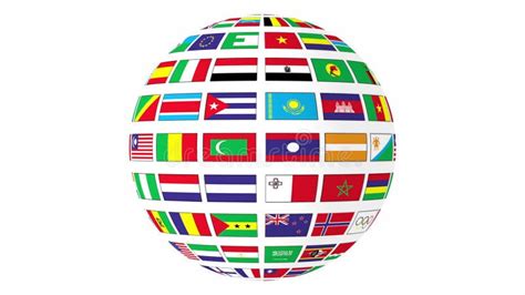 Rotating Sphere With World Flags Stock Video Footage Video Of Concept