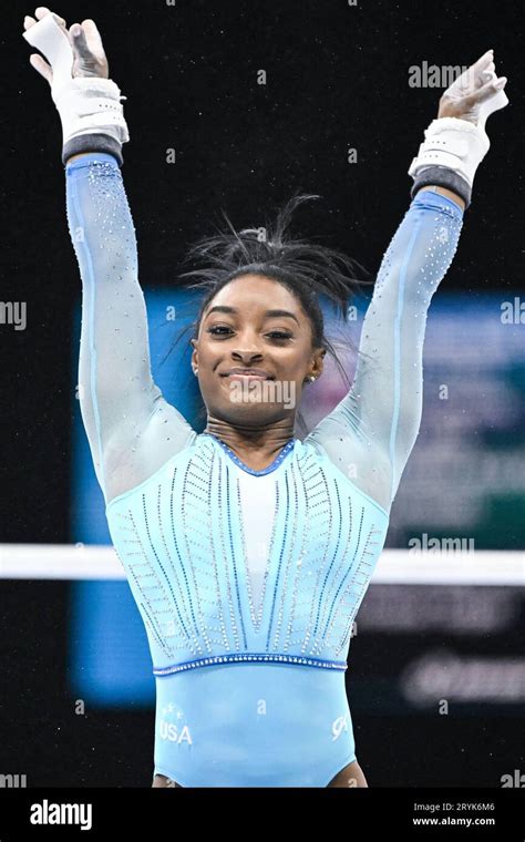 Antwerp Belgium St Oct Us Simone Biles Celebrates After Her