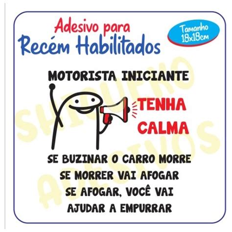 Adesivo Rec M Habilitado Habilitada Ajudar A Empurrar Carro Morre Meme