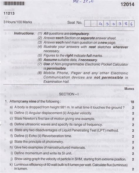 Maharashtra State Board Of Technical Education General Msbte Question