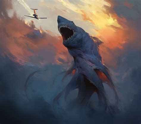 ArtStation - Shark, Vyacheslav Safronov | Shark art, Fantasy creatures ...