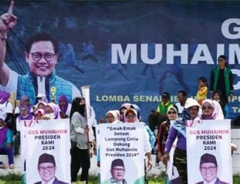 Di Lampung Timur Ribuan Muslimat NU Dukung Cak Imin Maju Pilpres 2024