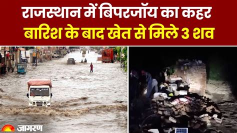 Cyclone Biporjoy राजस्थान में बिपरजॉय का कहर बारिश के बाद खेत से मिले