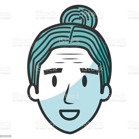 Cute Grandmother Head Avatar Character Stock Illustration Download