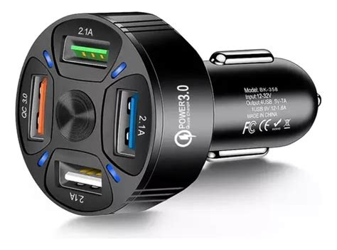 Cargador Para Auto 68w Tipo C Carga Rapida Qc 3 0 Pd 4usb Meses Sin