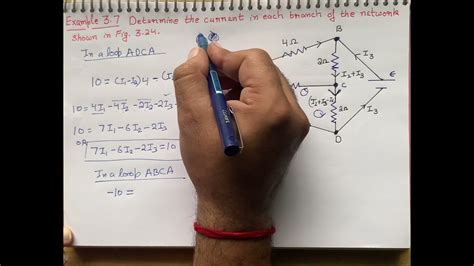 Determine The Current In Each Branch Of The Network Shown In Fig 3 24