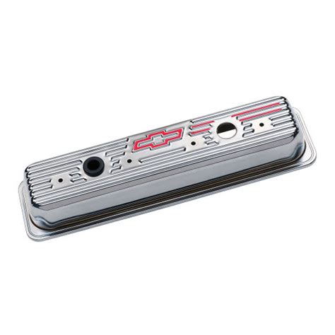 Proform 141 105 Sb Chevy Bowtie Valve Covers Chrome Ribbed