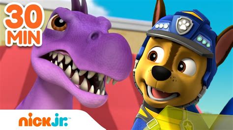 Paw Patrol Wild Dinosaur Rescues W Chase Rex And Rubble 30 Minute Compilation Nick Jr