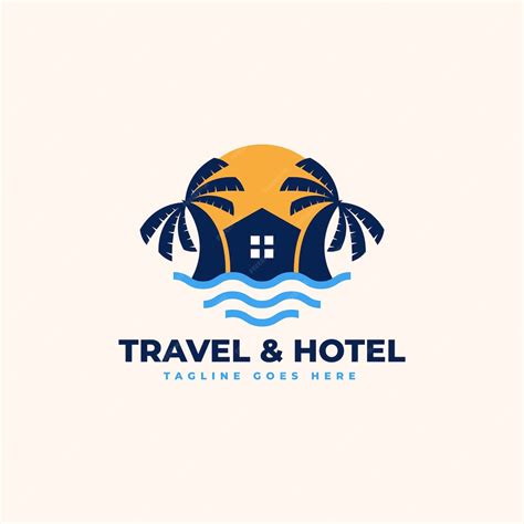 Premium Vector Beach House Logo Design Template Beach Resort Villa