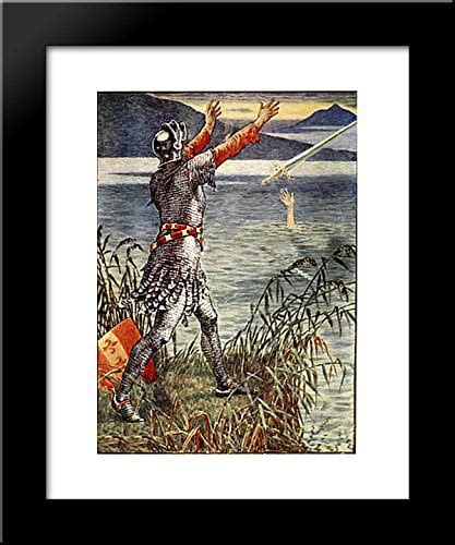 King Arthur Sir Bedivere throwing Excalibur into the lake 20x24 Framed ...