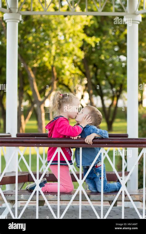 Cute Couple Kids Kissing Other Hi Res Stock Photography And Images Alamy