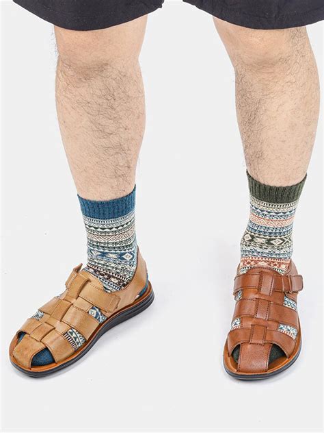 Herren Sommerschuhe Sommer lässig Strand bequeme Leder Sandalen Mann