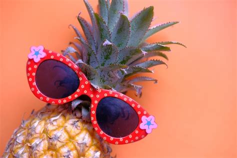 Premium Photo Closeup Of A Pineapple Wearing A Pair Of Eyeglasses