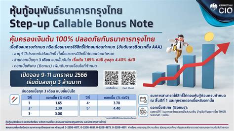 กรุงไทย เปิดศักราชใหม่การลงทุน เสิร์ฟหุ้นกู้อนุพันธ์แฝง Step Up Callable Bonus Note คุ้มครอง