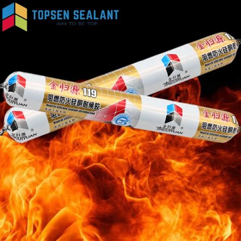 Fire Rated Door Heat Resistance Fireproof Silicon Sealant Metal Glue