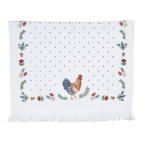 CLAYRE EEF Gäste Handtuch HUHN HAHN Landhausstil Shabby Ostern