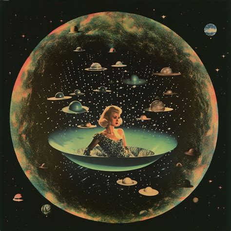 Space Bubble Collage Art Poster Print Samantha Hearn 24 X 24