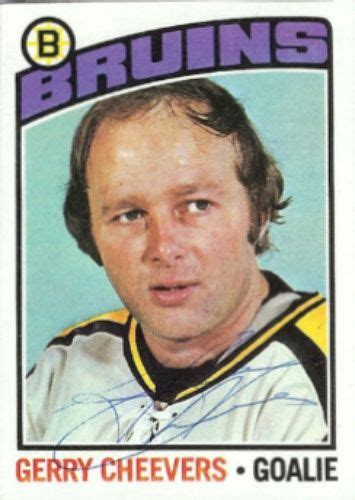 1976 Topps Gerry Cheevers Hockey Autographed Trading Card Boston