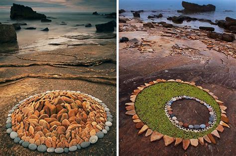 Check Out These Stunning Land Art Murials Made With Just Rocks And Leaves