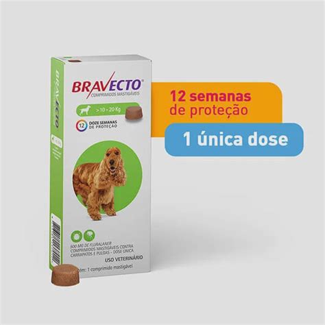 Bravecto Antipulgas e Carrapaticida para Cães de 10 a 20kg 1