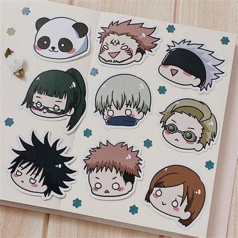 Jujutsu Kaisen Sticker Set Cute Anime Art Shopee Malaysia