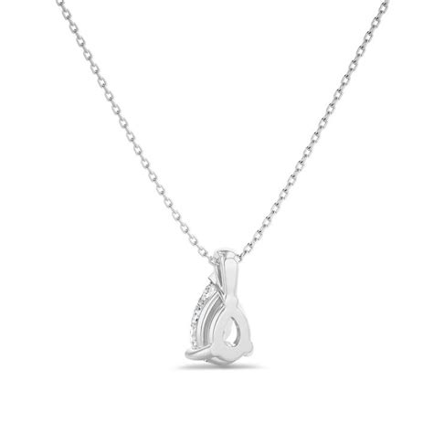 1 00 Carat Pendentif Solitaire Avec Diamant De Laboratoire Poire En Or