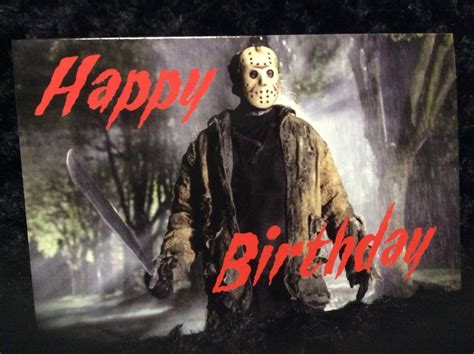 Horror Birthday Card Greeting Card Halloween Jason Voorhees Friday The