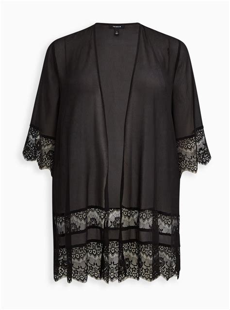 Plus Size Chiffon Lace Kimono Torrid