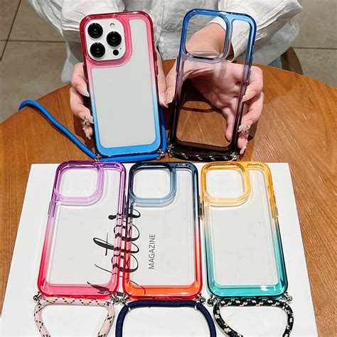 【楽天市場】iphone14 ケース Iphone14 Pro ケース Iphone13 ケース スマホケース 可愛い 透明 クリア グラデーション バイカラー ショルダー ストラップ スマホ