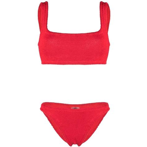 Hunza G Bikini Xandra Con Effetto Stropicciato Rosso Stileo It