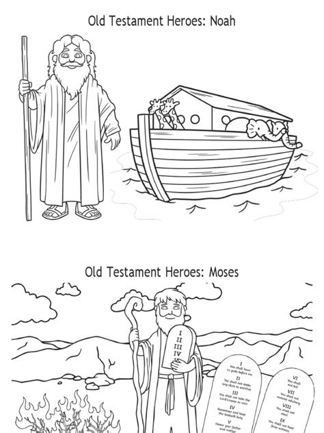 Old Testament Heroes Coloring Sheets Pdf