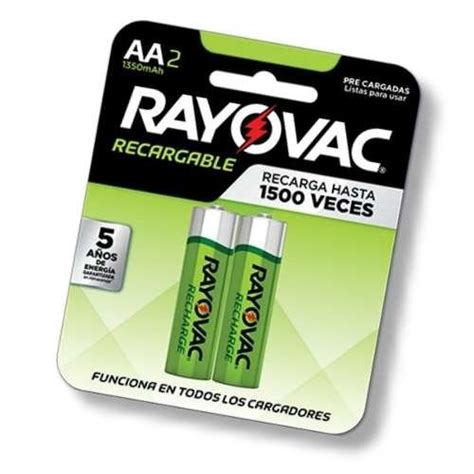 Pilas Recargables Aa Rayovac 2 Unidades 1350mah