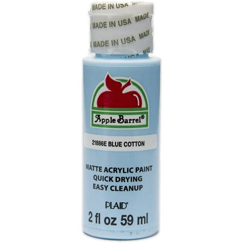 Apple Barrel 21886ex Acrylic Craft Paint Matte Finish Blue Cotton 2