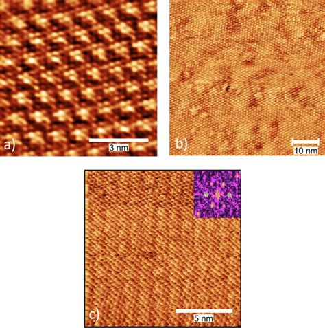 a Atomically resolved STM image 8 8 nm² of 1T TaS2 296 K IT 1