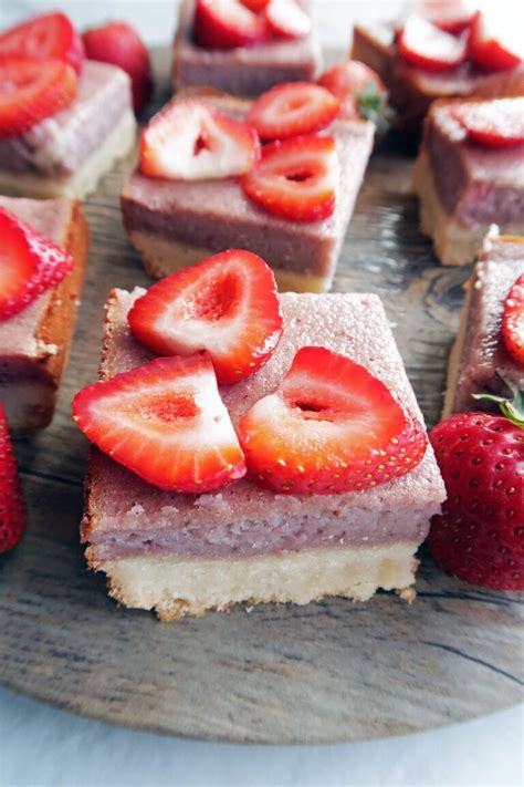 Easy Strawberry Shortbread Bars Yay For Food