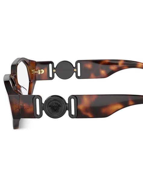 Versace Eyewear Medusa Plaque Optical Glasses | Green | FARFETCH