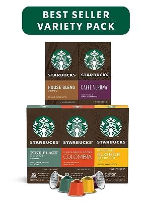 Starbucks For Nespresso Variety Pack Favorites 50 Count Amazon Ca