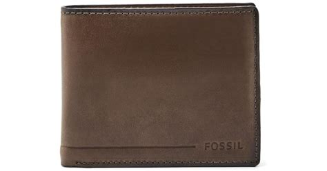 Fossil Allen Rfid Passcase Wallet Sml1549201 In Brown For Men Lyst