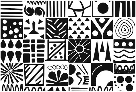 Premium Vector | Abstract shapes pattern minimalist abstract shapes ...