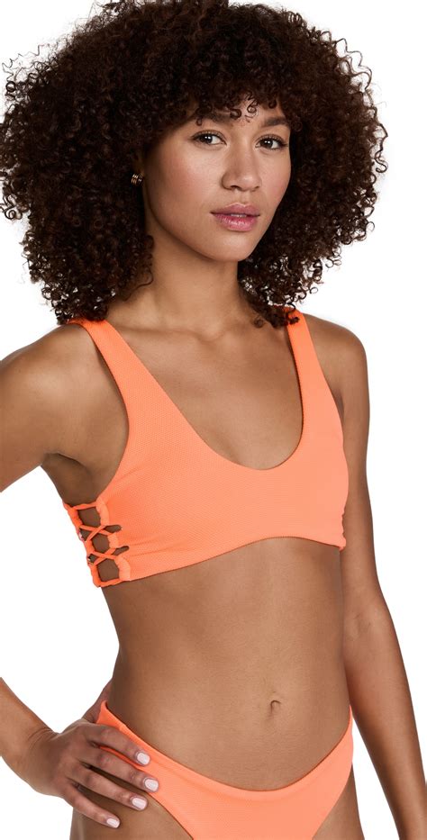 Buy Maaji Poppy Town Sporty Bralette Bikini Top Orange At Off