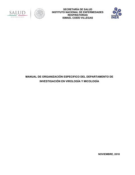 PDF MANUAL DE ORGANIZACIÓN ESPECIFICO DEL MANUAL DE ORGANIZACIÓN