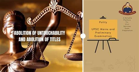 Abolition of Untouchability And Abolition of Titles