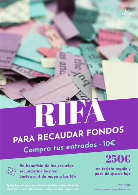 Flyer De Rifa Para Recaudar Fondos Editable Rifa Plantillas Gratis