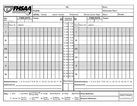 volleyball score sheet   fill