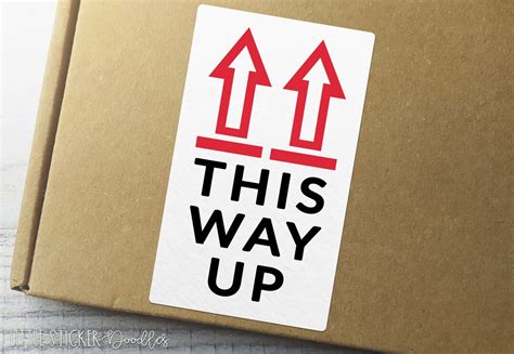 This Way Up Labels Keep Upright Packaging Stickers Shipping Etsy