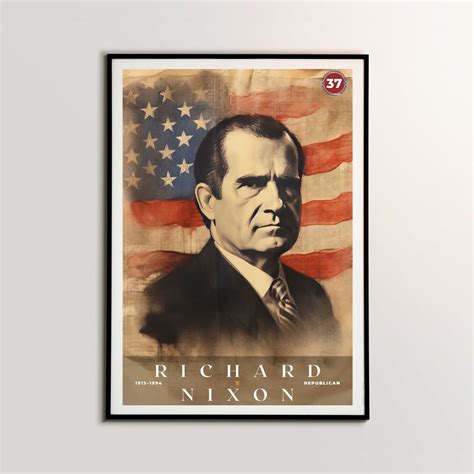 Richard Nixon Poster US Presidents Poster American History - Etsy